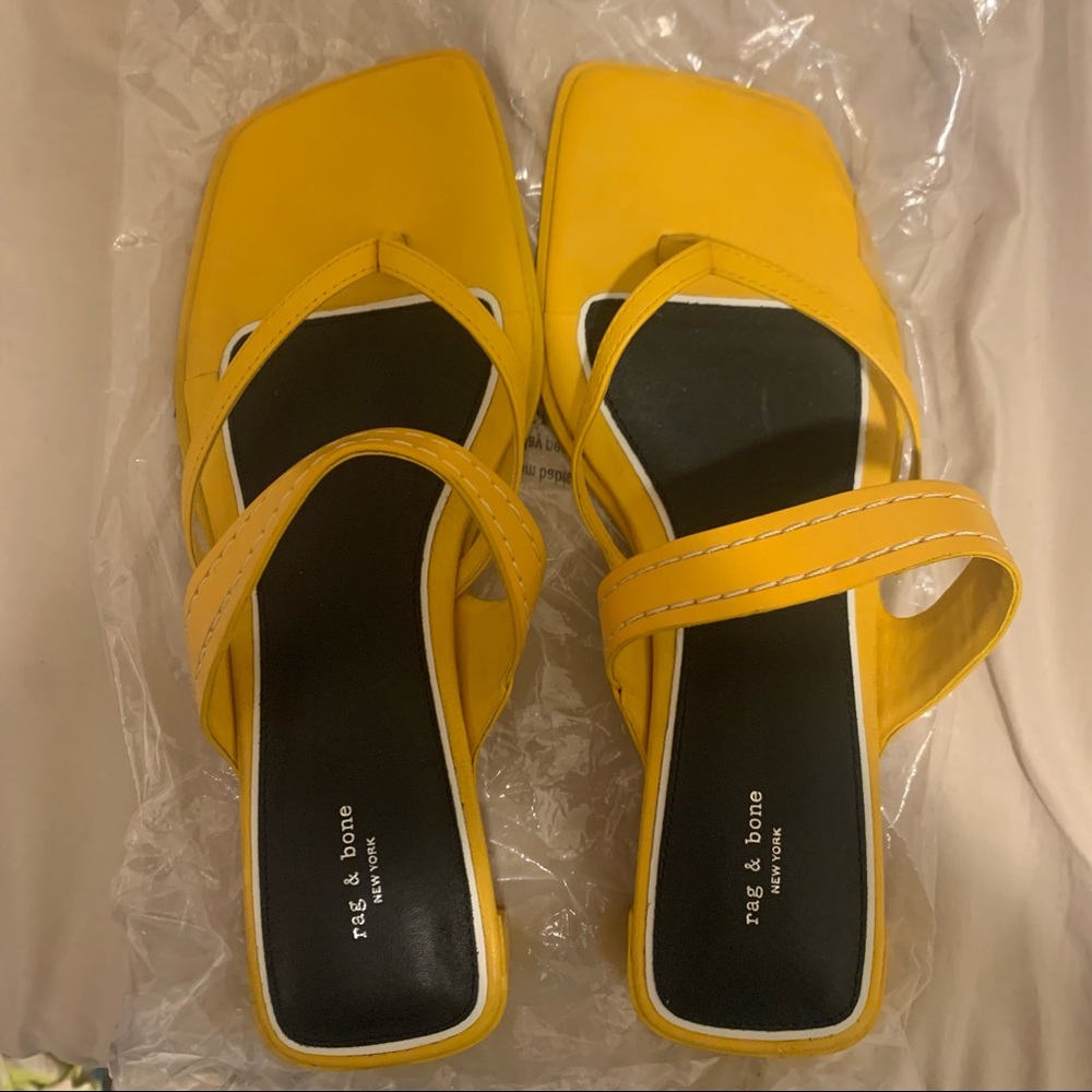 Rag & Bone yellow mules